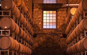 The barrel room at Markham Vineyards